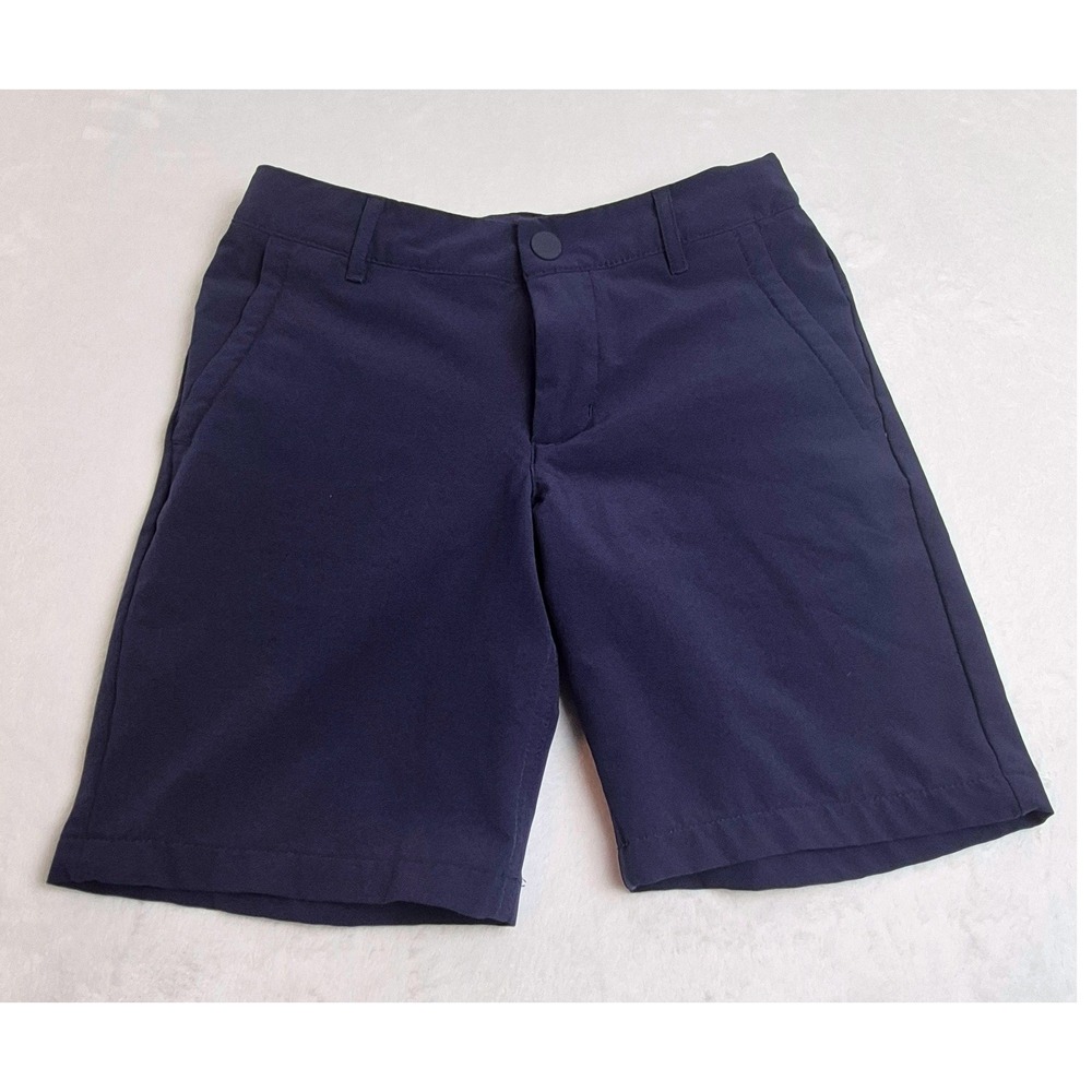 All in Motion Kids 8 Navy Blue Golf‎ Shorts Active Stretch Adjustable Waist
